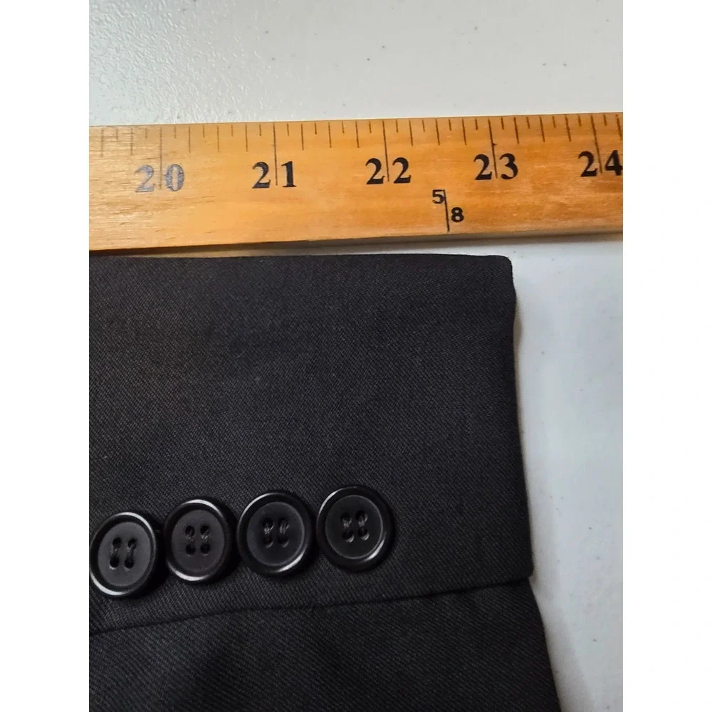 Berragamo Blazer Jacket‎ Mens 42R Black Sports Coat 2 Buttons Super 110's Wool